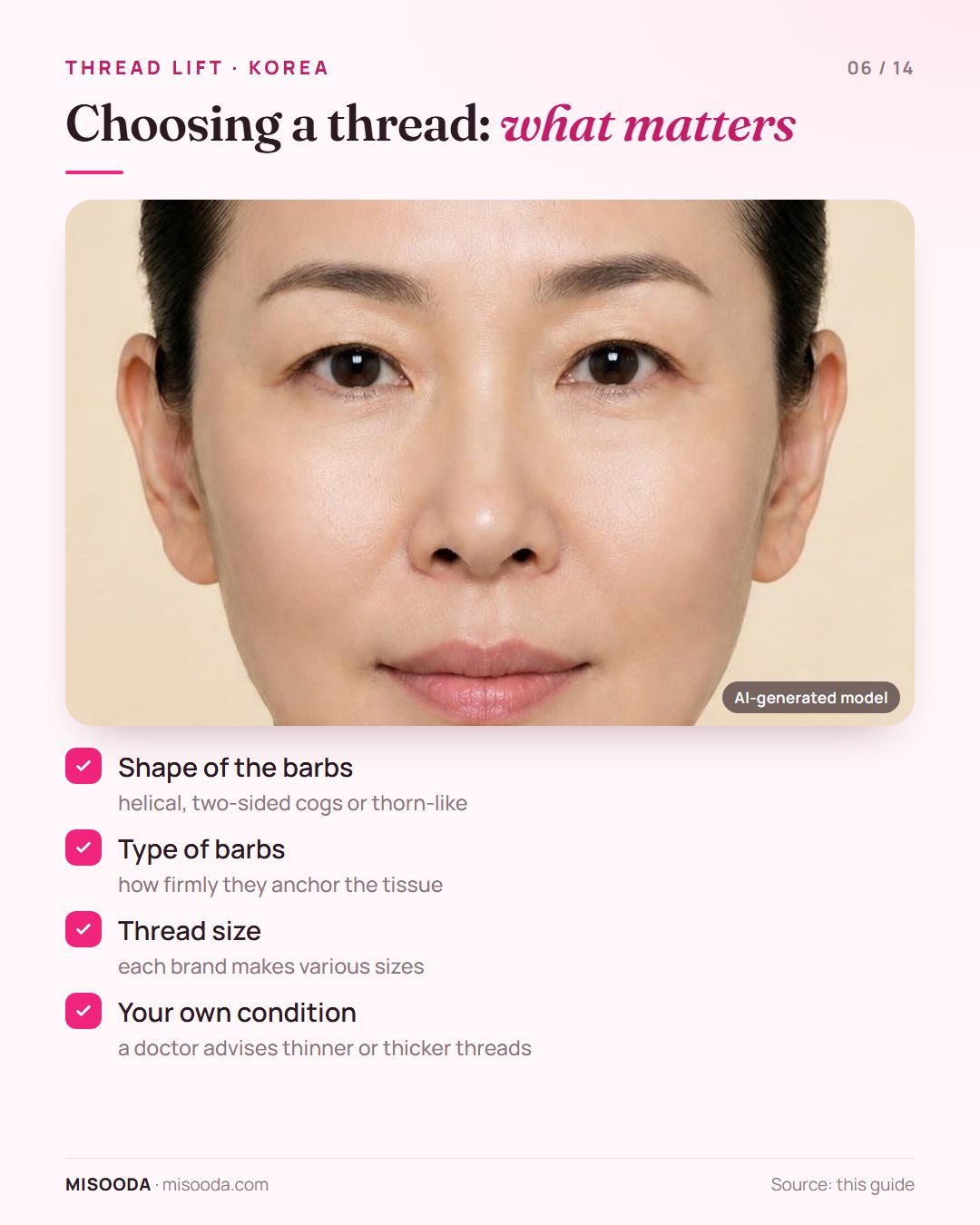 How to choose a thread lift thread: barb shape and type, the brand's thread sizes and your condition — a doctor advises thinner or thicker threads